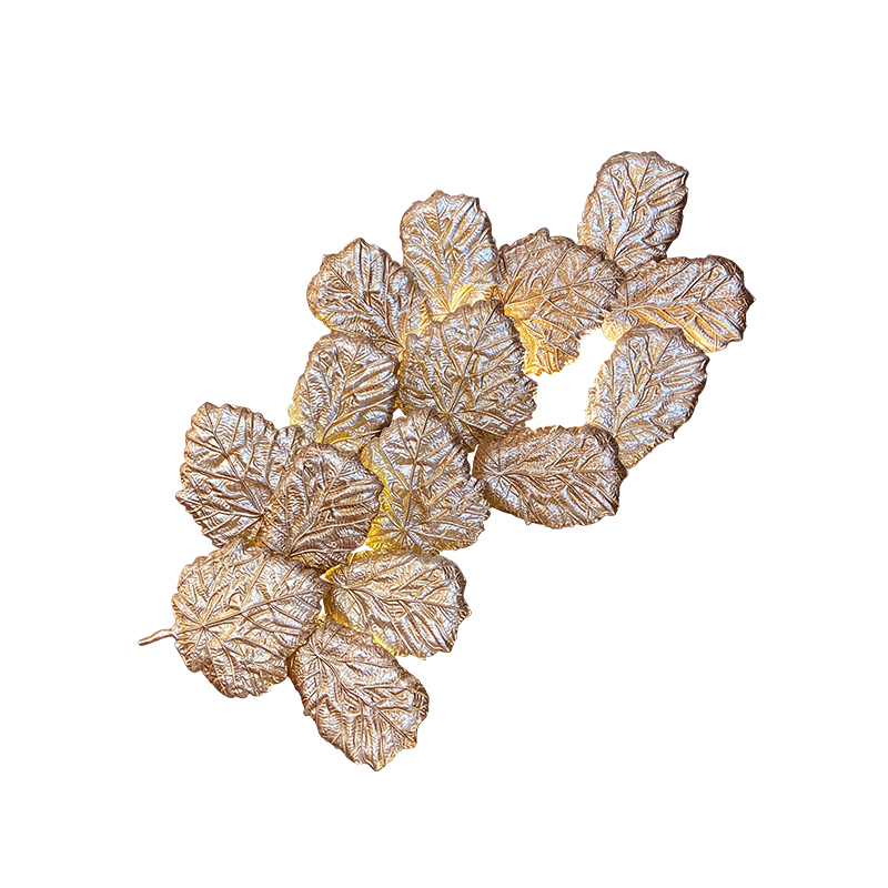 copper leaf wall lamp