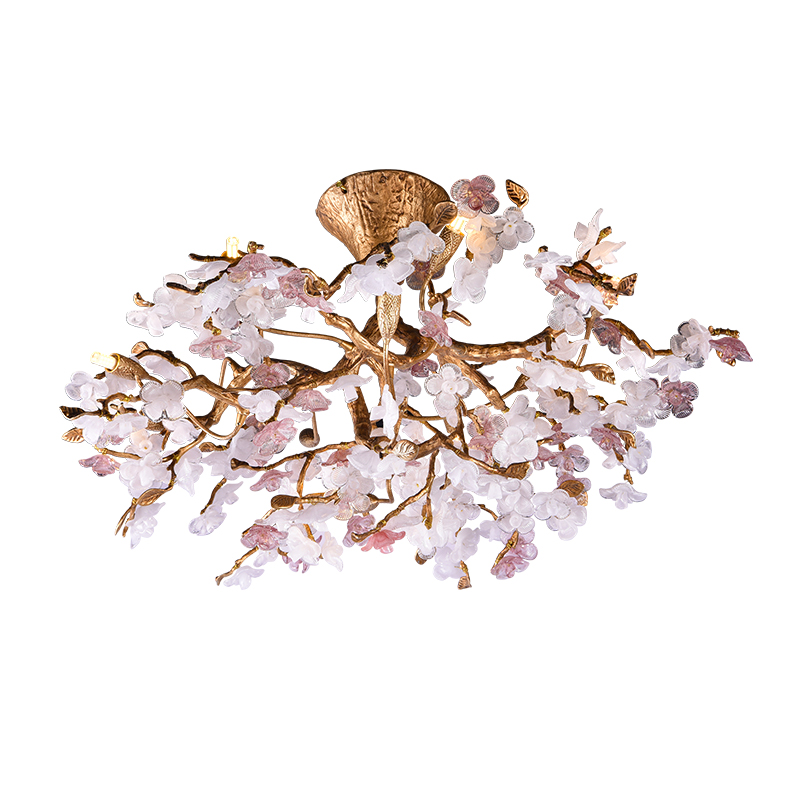  copper color flower ceiling lamp