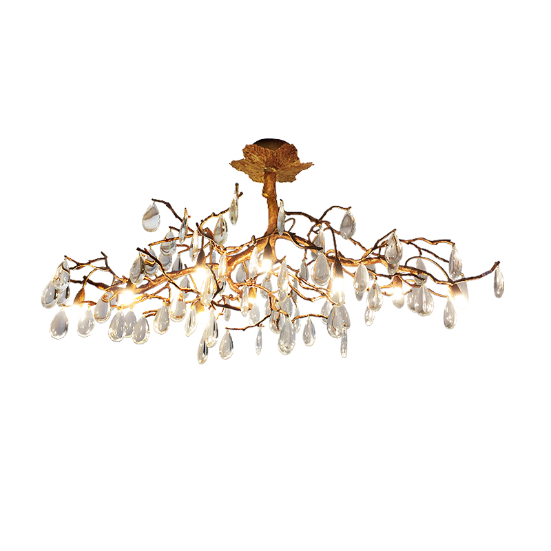 Shaped crystal ceiling lamp